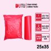 Combo 100 Túi Nilong Dán Miệng Đóng Hàng Màu Hồng Size 25x35